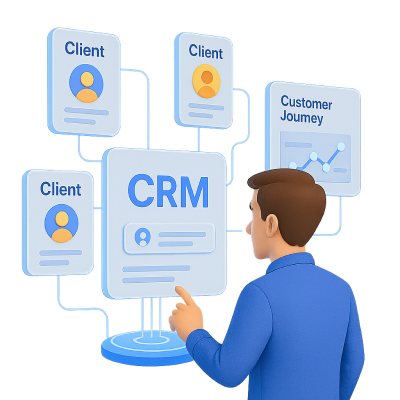 Ilustrasi CRM Multi-Klien