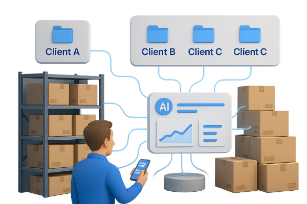 Ilustrasi Inventory Multi-Klien