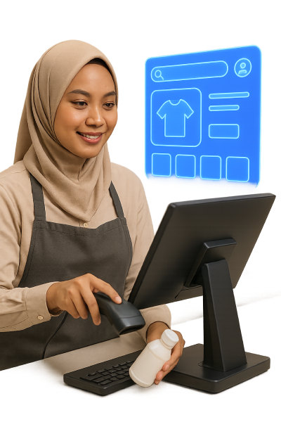 Ilustrasi POS + E-Commerce